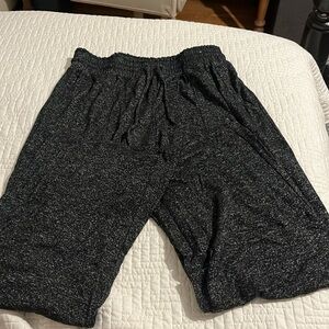 Black speckled stars above pj pants